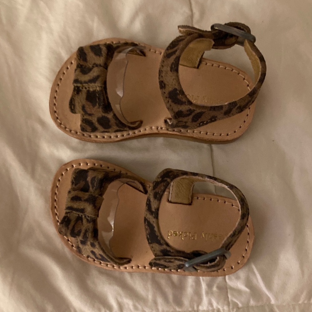 Freshly Picked Brown Leopard Kids Sandals